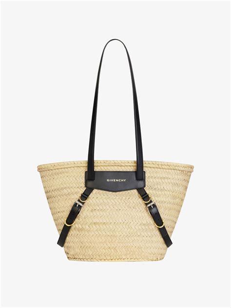 basket givenchy femme|Medium Voyou basket bag in raffia .